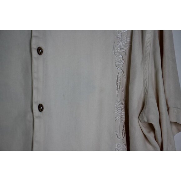 Rocky Patel Mens 2XL Silk Embroidered Off The Hook Button Up Hawaiian Shirt H935 - Picture 5 of 8